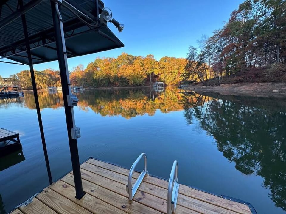 Our private cove is a great place for a swim or a float in the lake. 