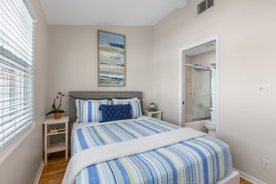 TV and en suite bathroom