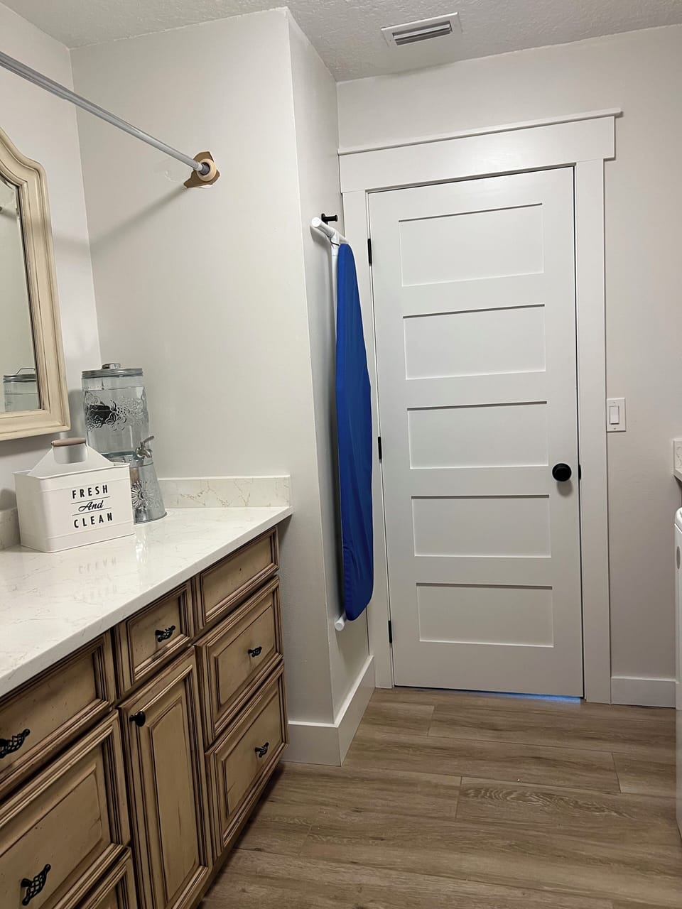 Laundry room folding /ironing station