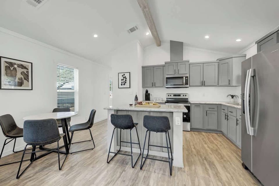 Cook in or get take out to enjoy your dinner from the island or cozy dining table.