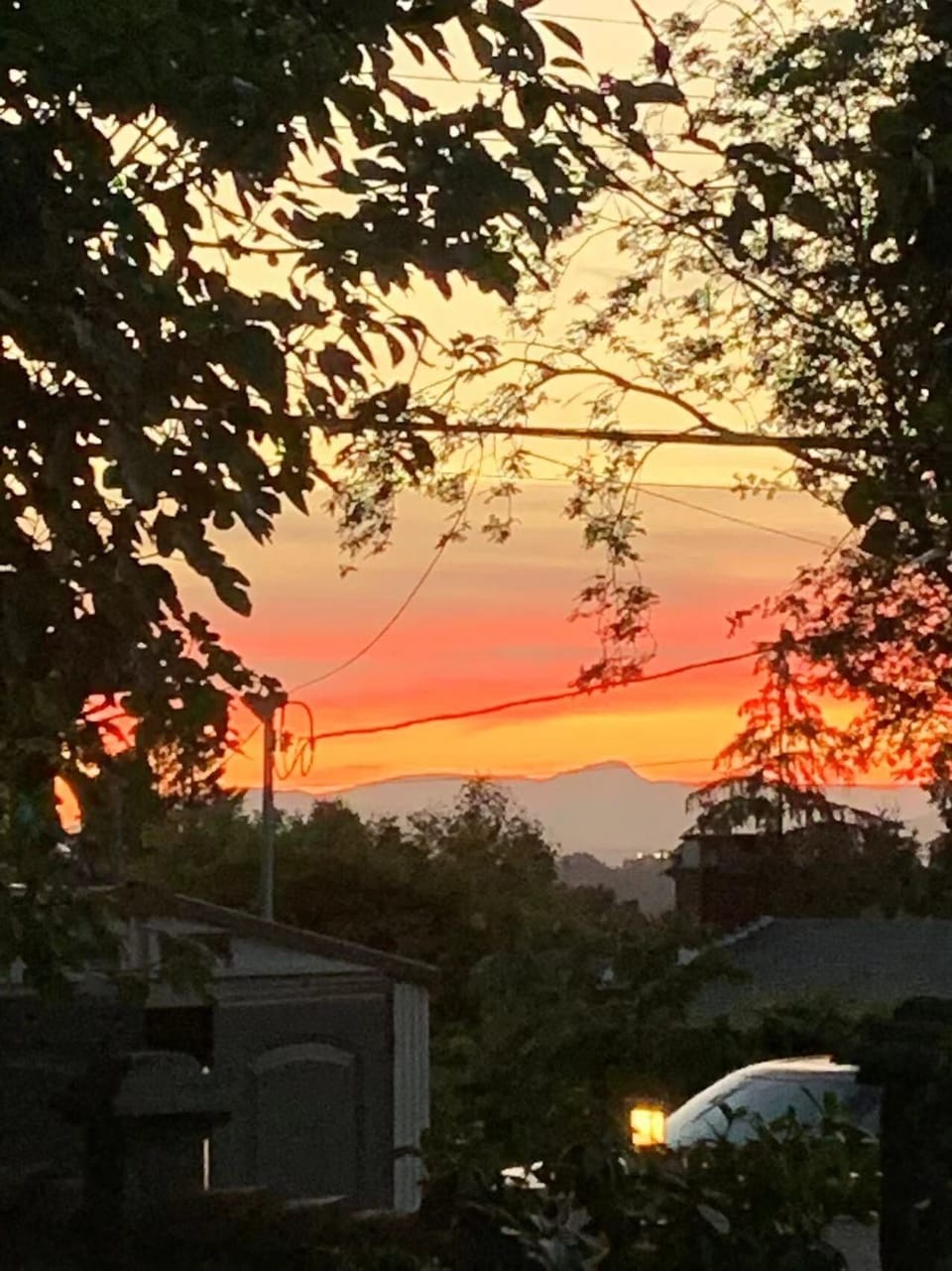 Sunset from the garden view