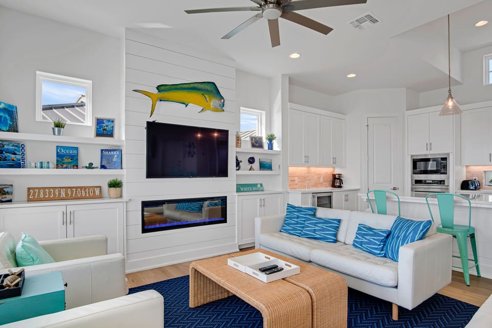 Living Room - Smart TV + Fireplace - Third Floor
