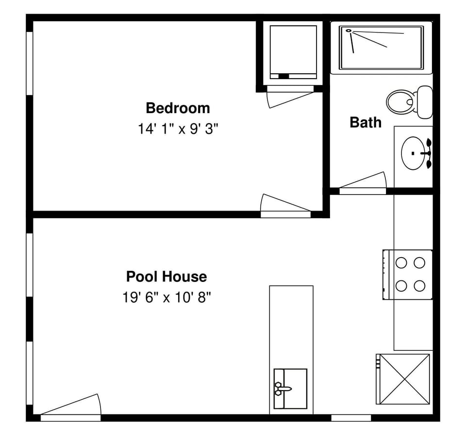 Detached Living Space Layout