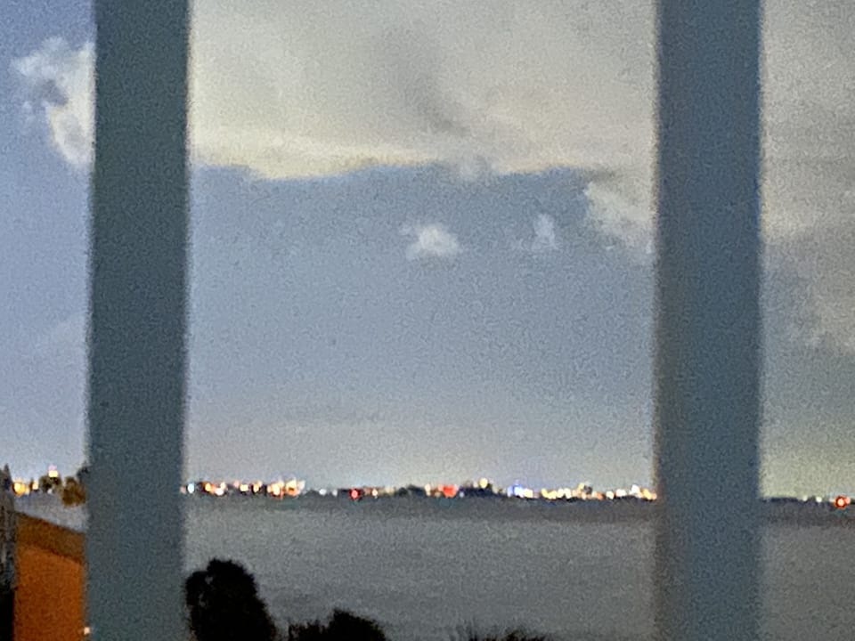 Balcony view of South Pinellas Beaches at night 