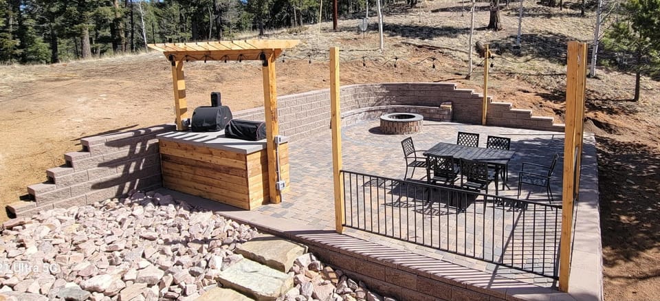 Patio and outdoor kitchen