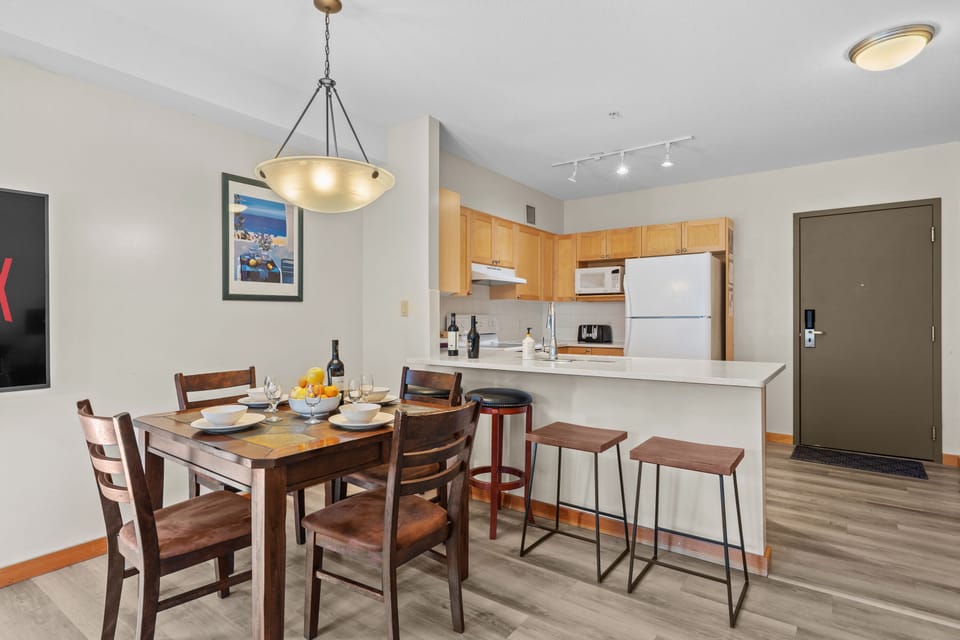Living room and kitchen