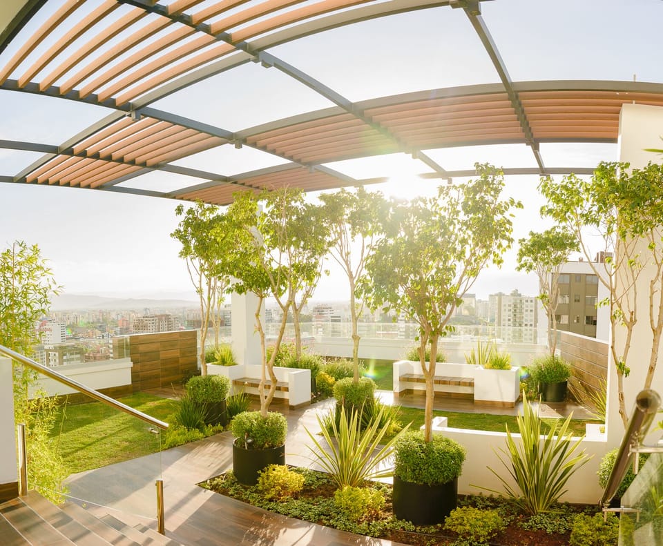 Rooftop meditacion garden 