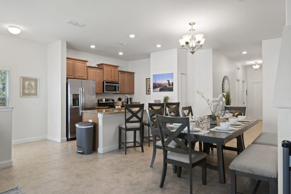 We have plenty of space for multiple families to eat, and cook or just hangout