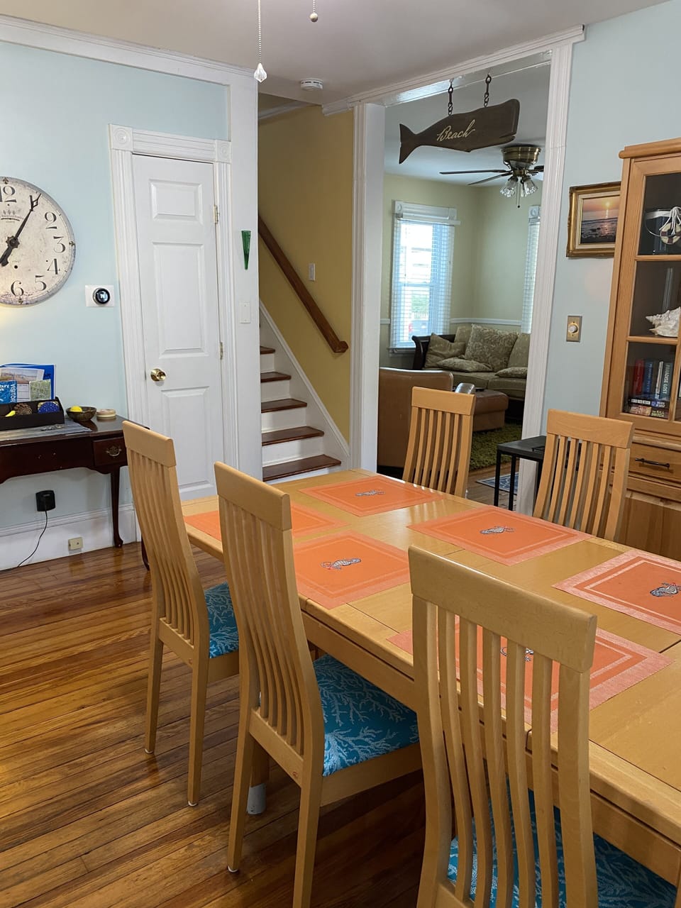 Close to sitting areas for conversation