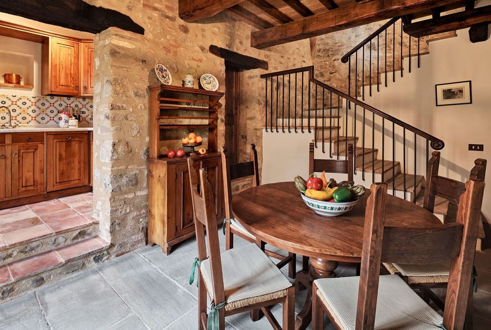 Table, Furniture, Building, Wood, Interior Design, Chair, Floor, Living Room, Wood Stain, Cottage