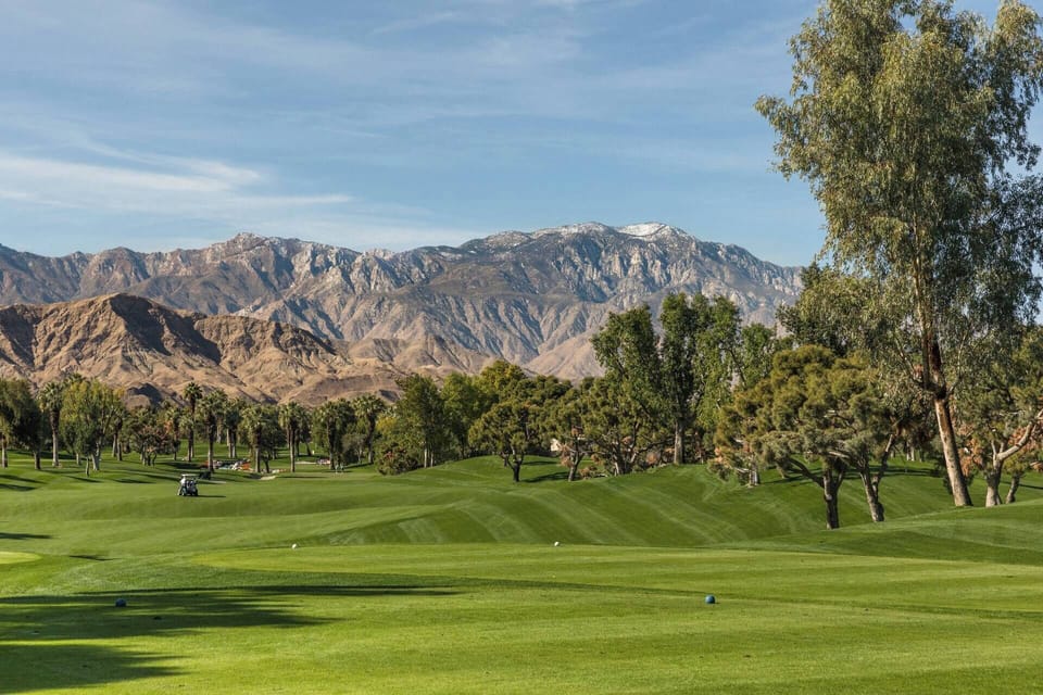Well maintained Golf Courses with a view of the mountains