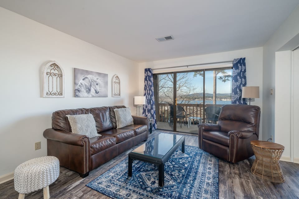 Living area with queen sleeper sofa and great view!
