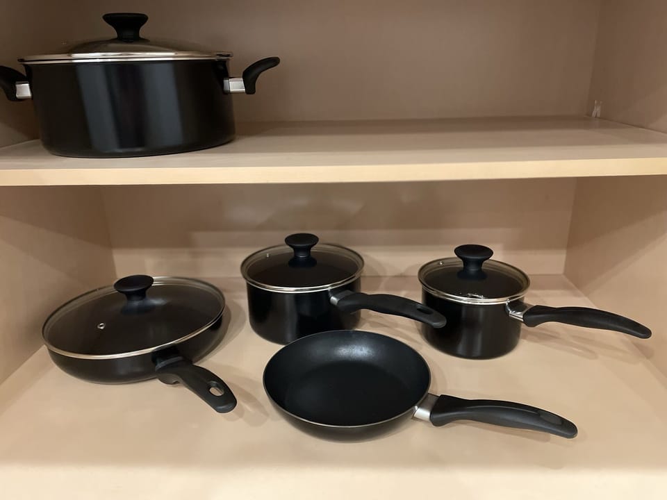 Non-stick pots and pans.