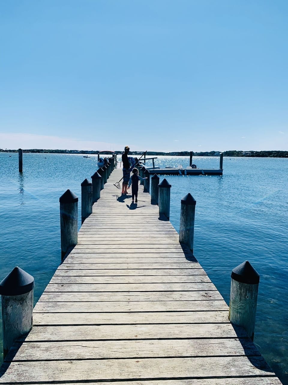 Dock with mooring 