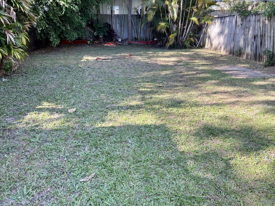 Large Fenced backyard