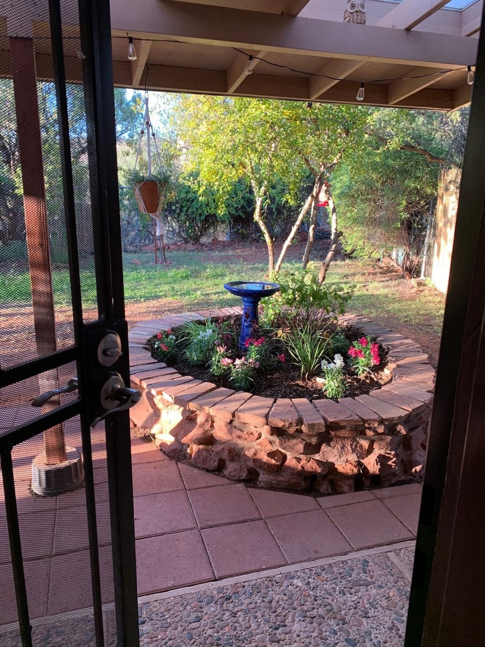 Your private fenced yard; covered porch and open space to enjoy the stars!