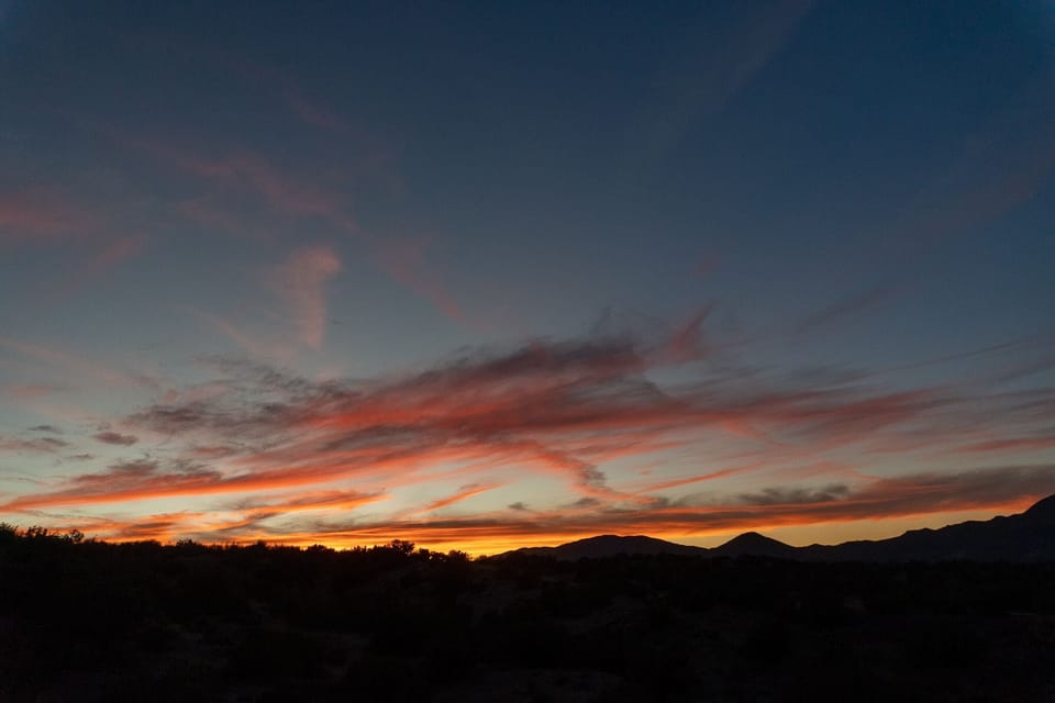 The most epic sunsets give way to vast dark skies loaded with stars.
