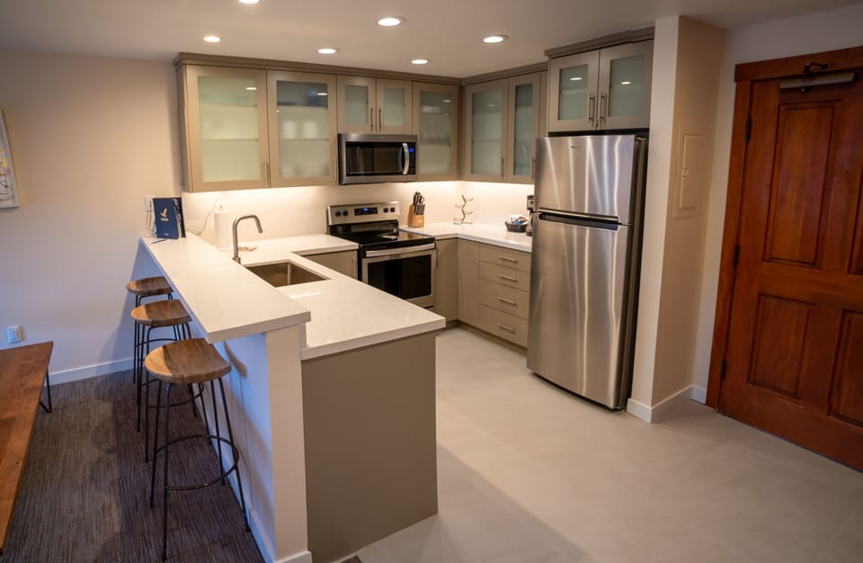 Room, Indoors, Refrigerator, Kitchen, Flooring