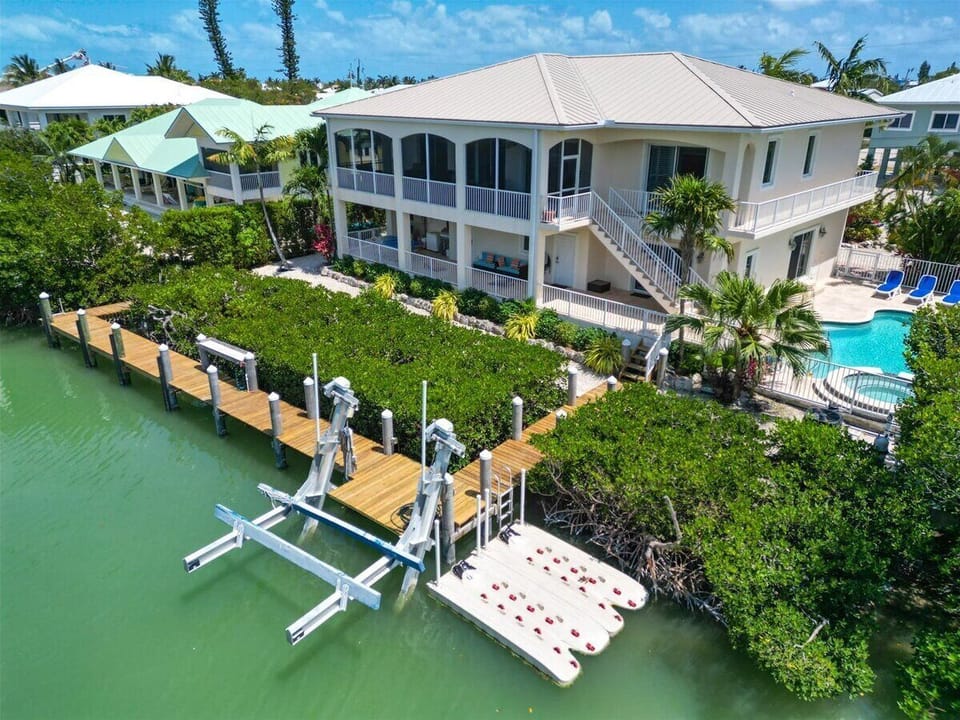 Relax poolside or soak in the hot tub after a day on the water.