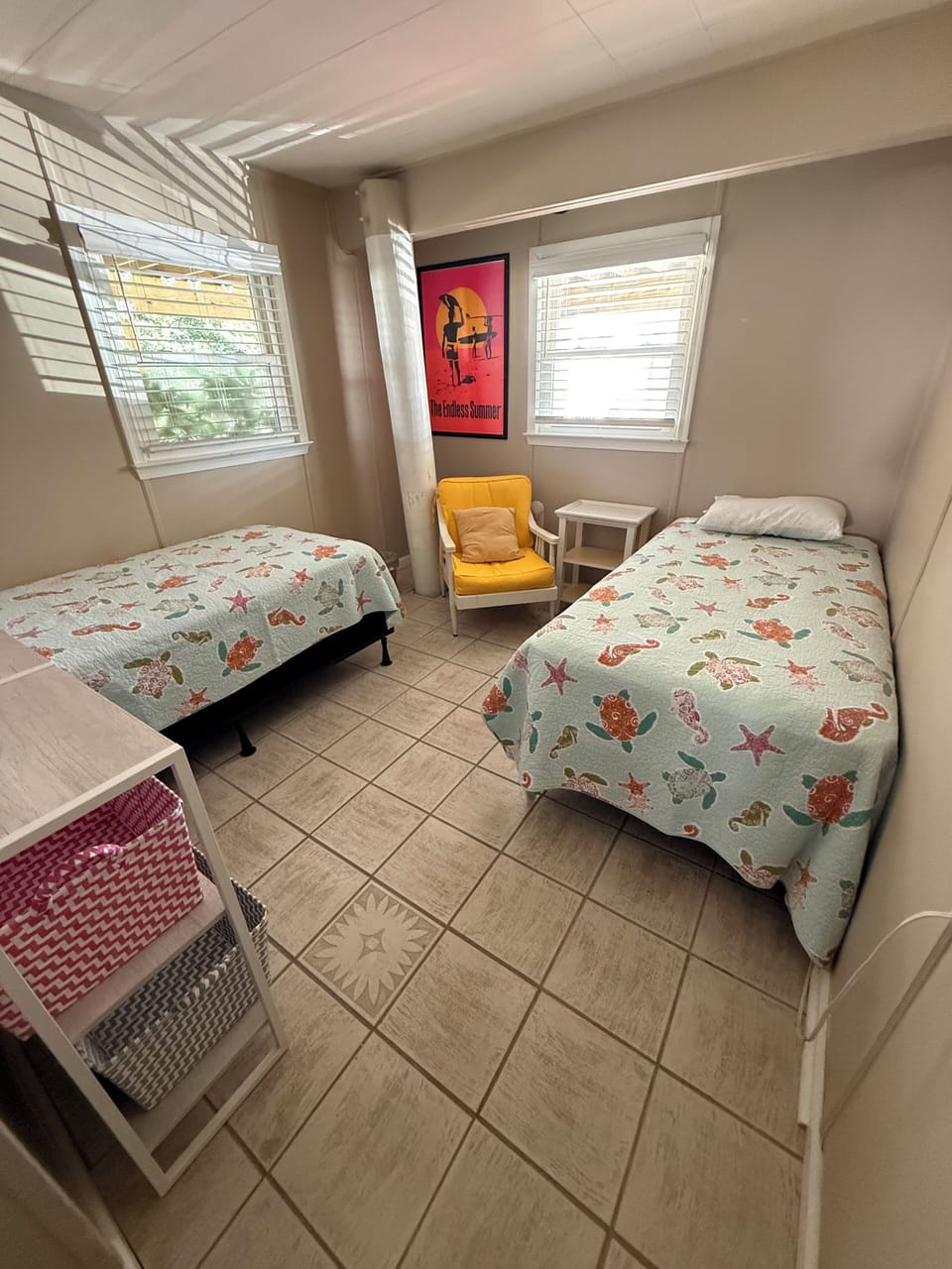 First level twin bedroom