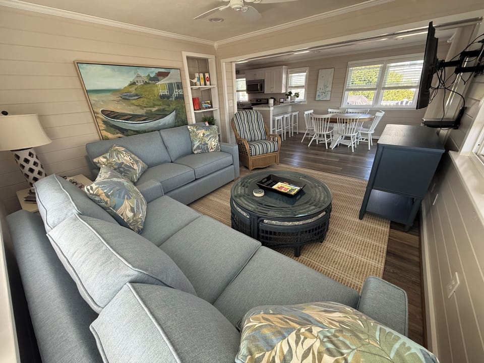 Living room and dining area