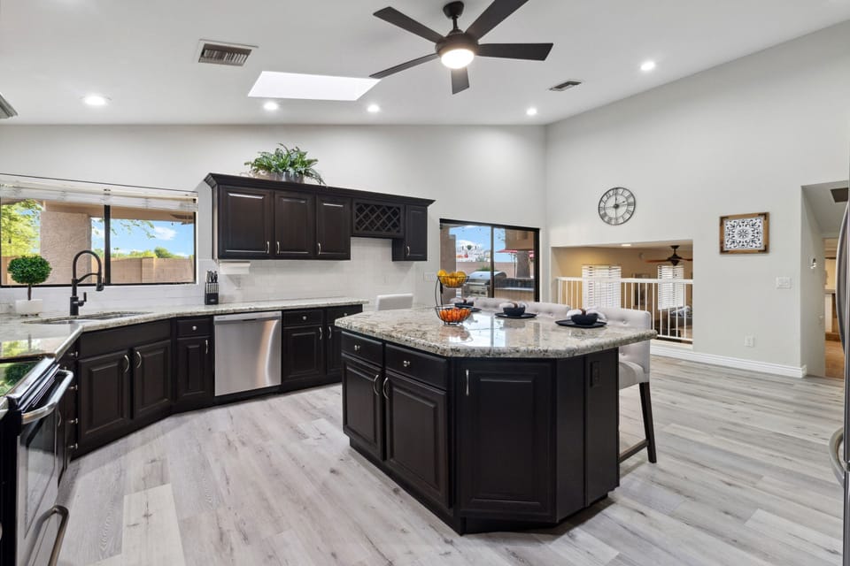 Good amount of room for multiple guest to gather for food or plan out the day