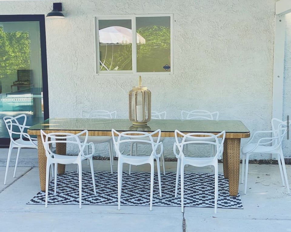 Outdoor dining area