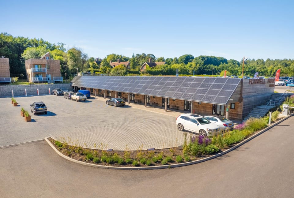 Flimwell Park lodges exterior car park