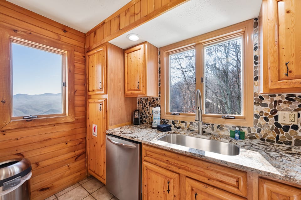 Even the kitchen has majestic views
