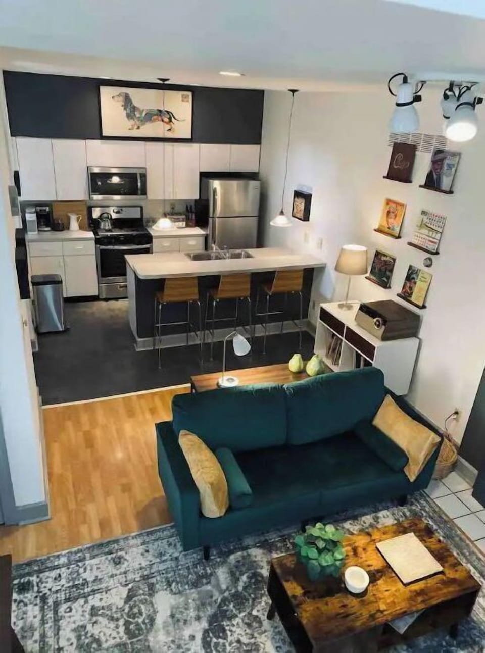 Kitchen and Living Room