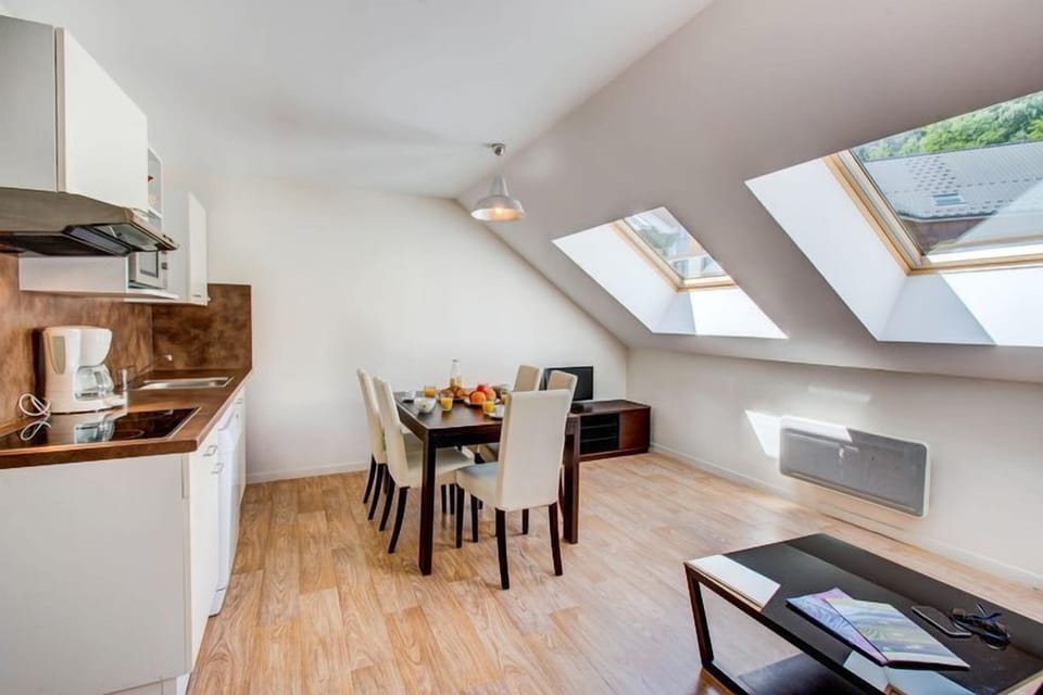 Enjoy a tasty meal at the dining table.