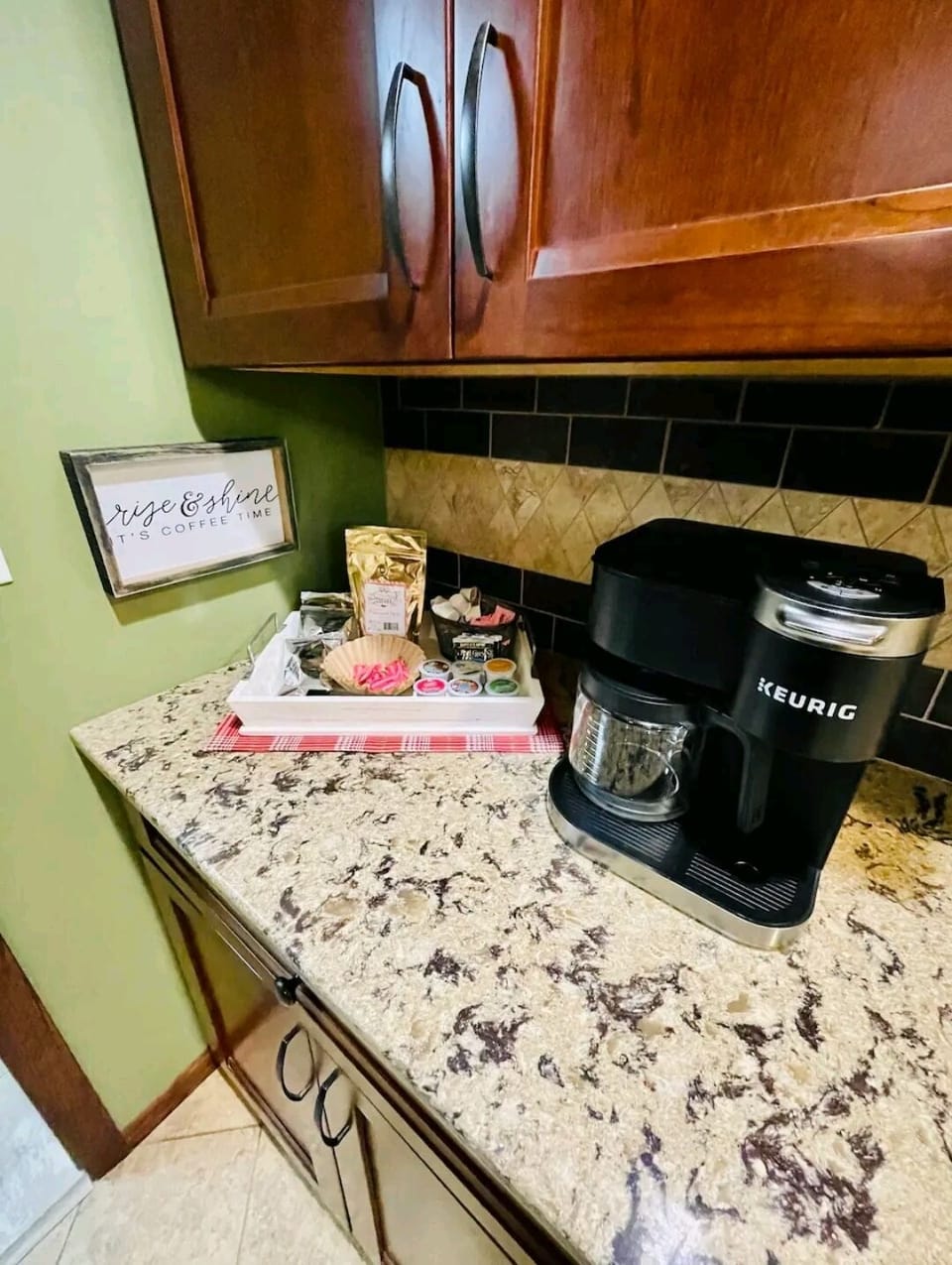 Complimentary coffee bar
