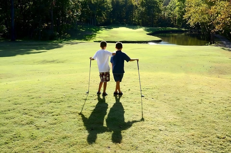 Wander to nearby greens and savor sunny afternoon strolls together.