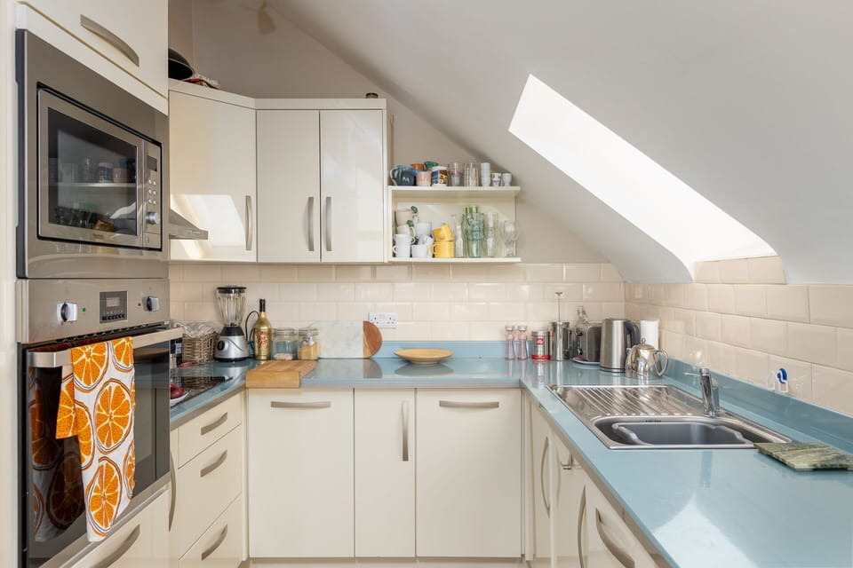 Kitchen area of The Dell 18 overlooking Lahinch Golf Club
