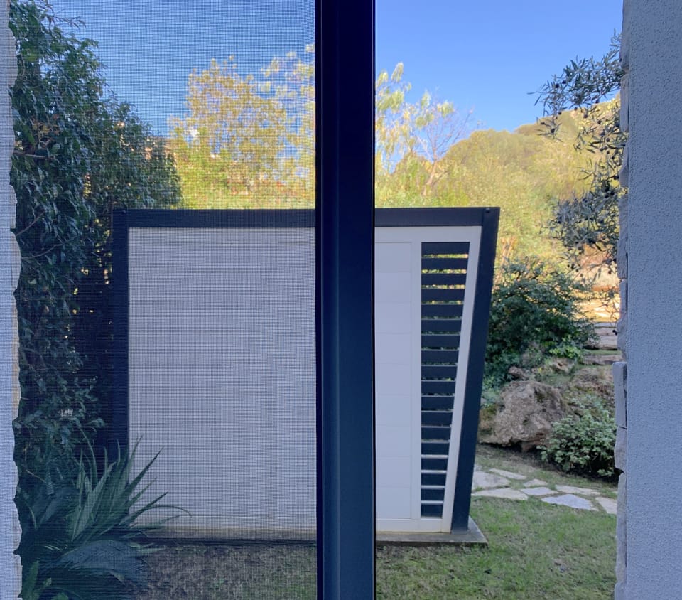 Mosquito nets are available for every door and window.