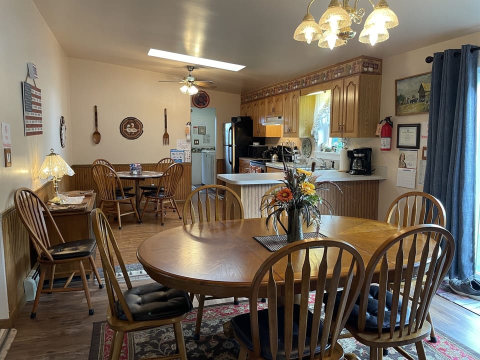 Dining area and eat-in kitchen