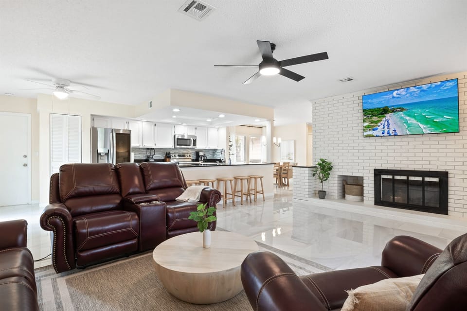 Enjoy a game day or movie night on our 65" smart TV