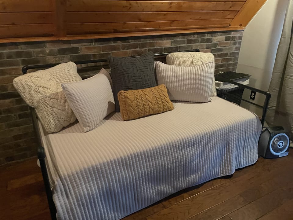 Extra sleeping space for 2. Trundle bed or use as sofa in main bedroom. 