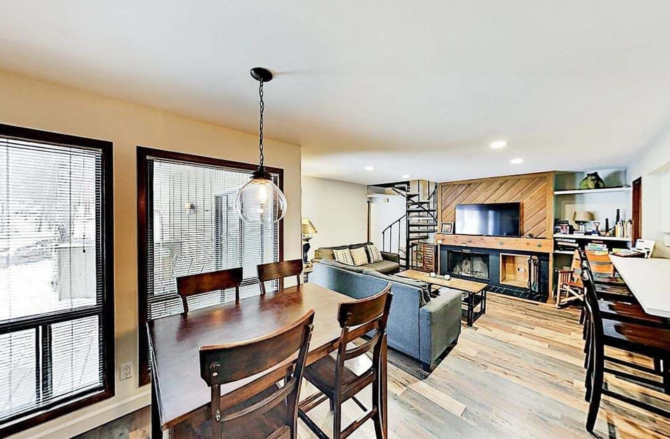 Dining area connects to living room