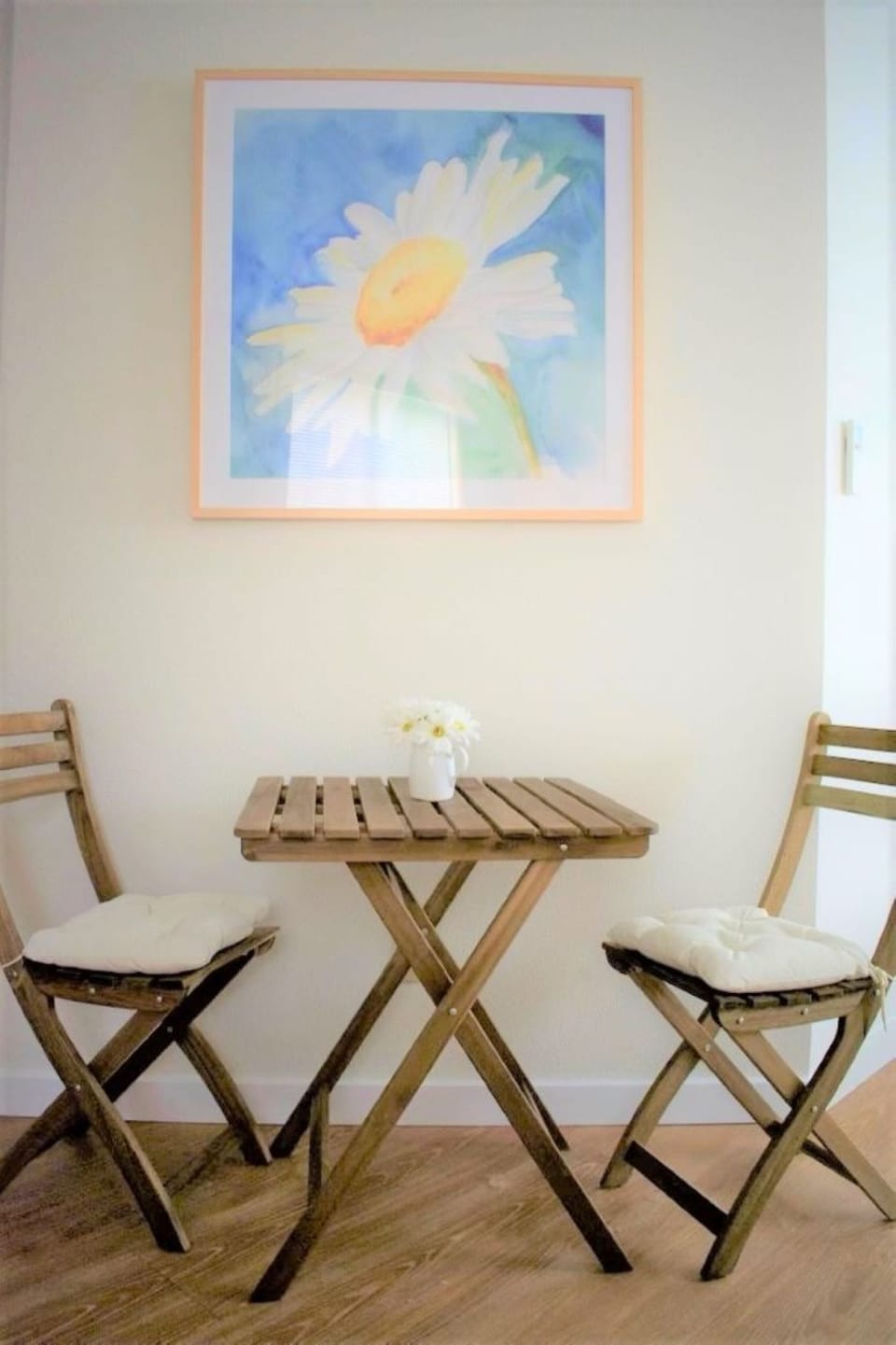 Bistro table for enjoying a meal or taking a quick peak at your laptop