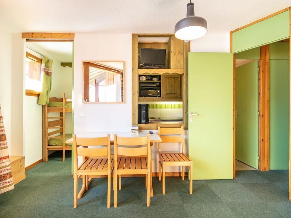 Enjoy a tasty meal at the dining table.