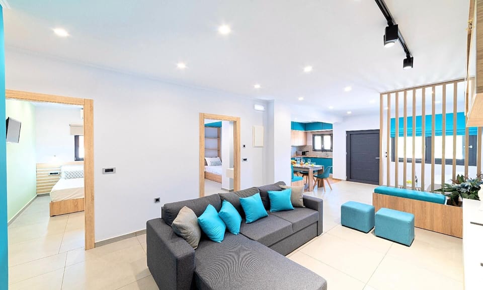 Living area. Stavento Suite | HotelPraxis Group