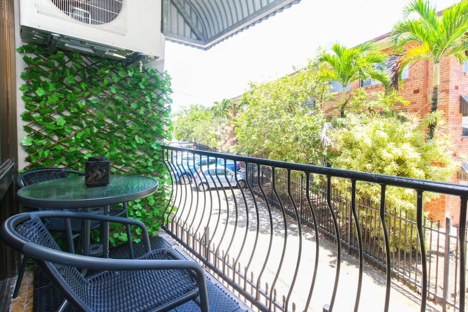 One of two private balconies in the apartment