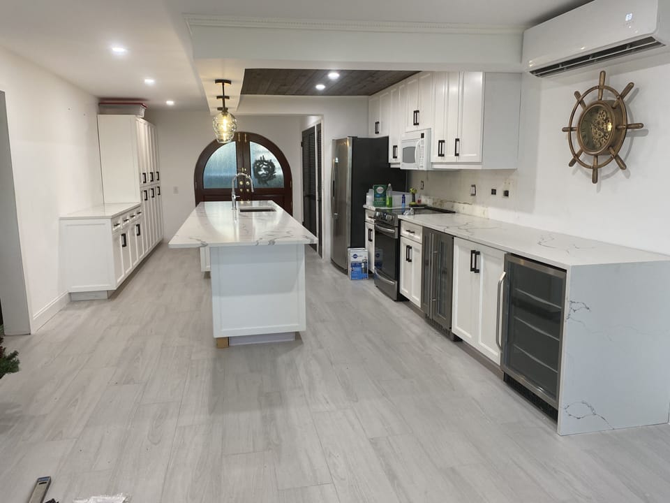 Kitchen view towards front door