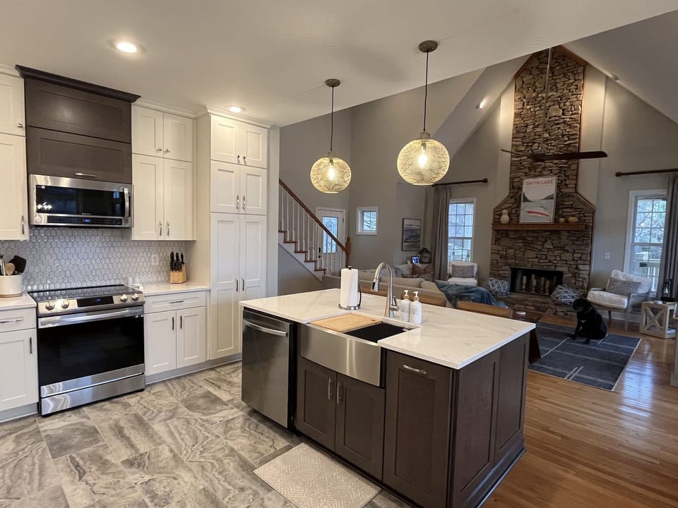New gourmet kitchen adjacent to Dining Room and Living Room...all with amazing views!