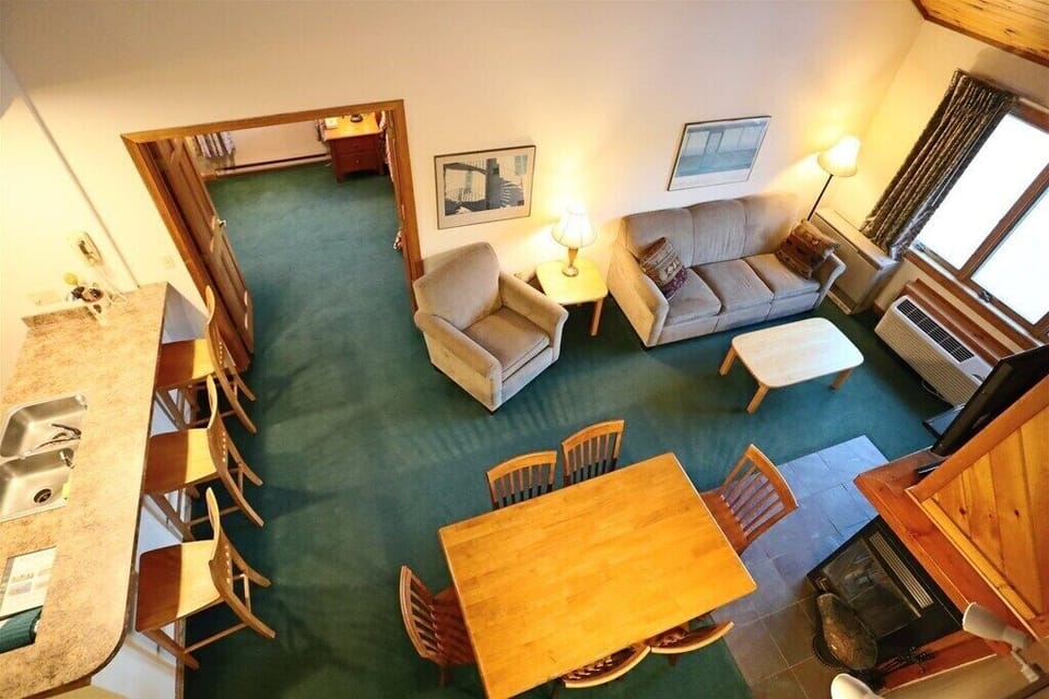 View from 2nd floor loft area overlooking living area.