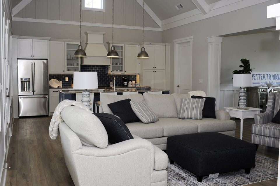Relax and enjoy the main level den!

