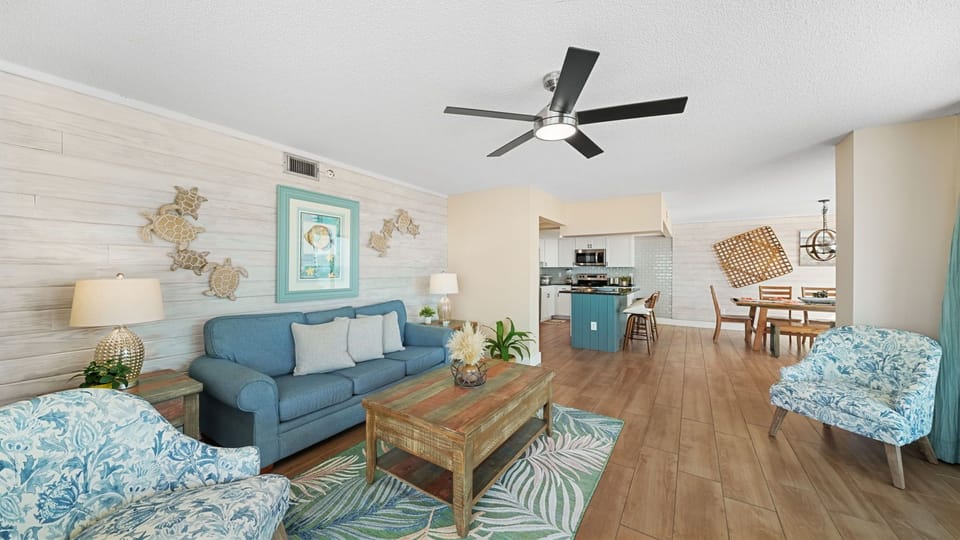Living room with gulf view