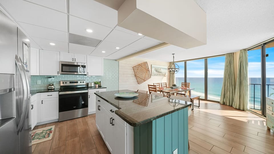 Kitchen with gulf view