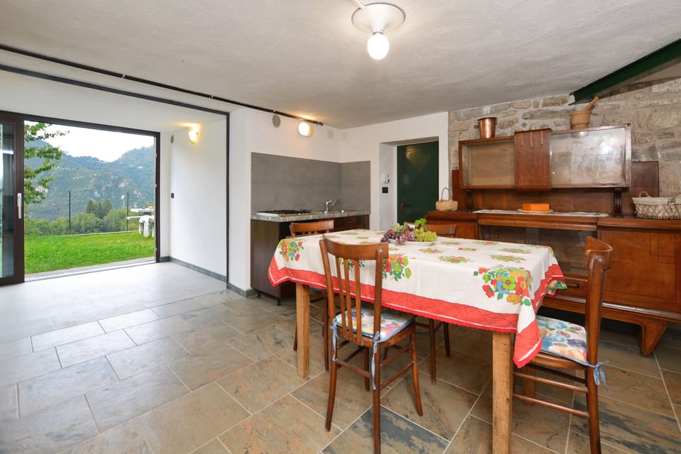 The lower level with taverna open on the garden